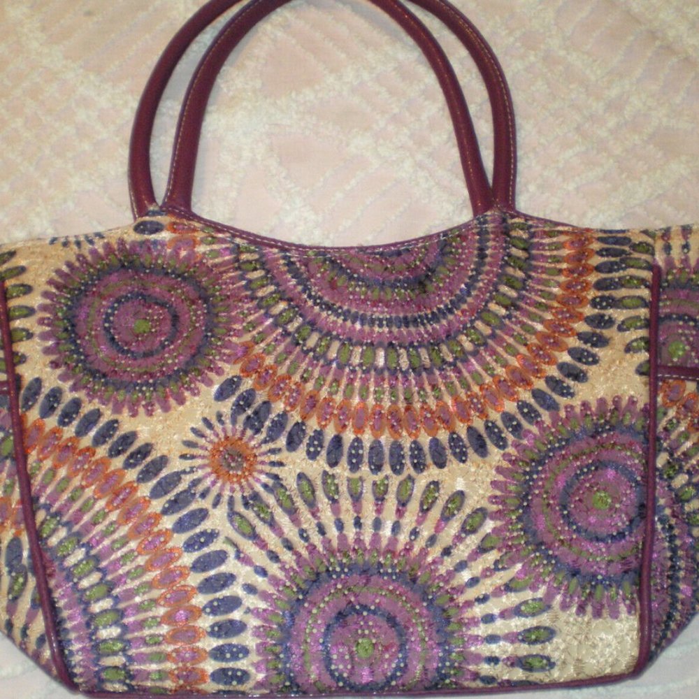 J. Francis Multi Colored Jewel Tone Handbag Tote